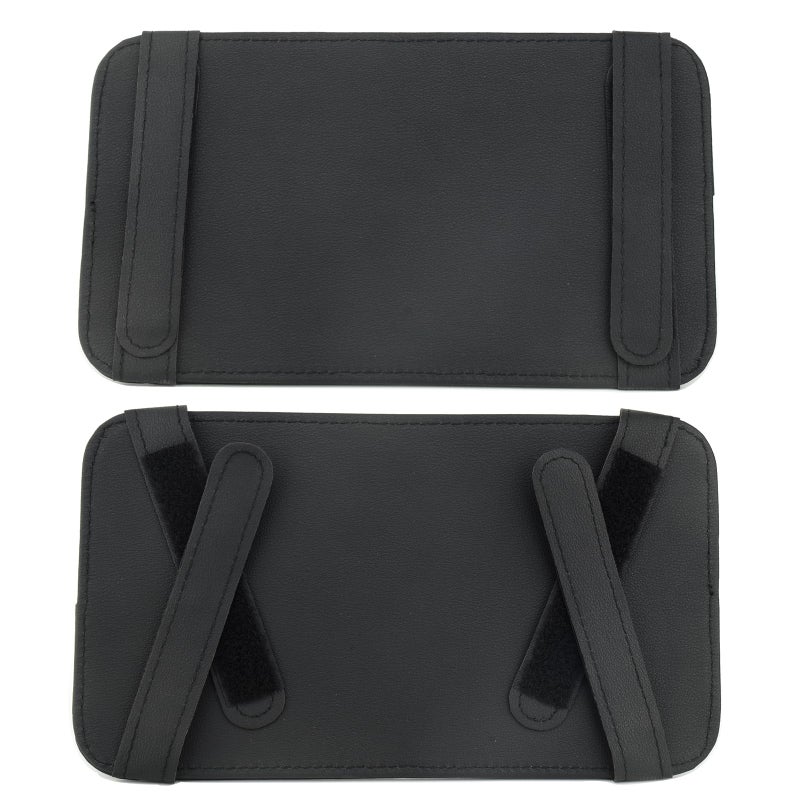 أتورمون Aturmon Classic Elegant Modern Car Sun Visor Organizer، حامل النظارات الشمسية، جيوب الأكمام للبطاقات، حامل ترخيص تسجيل السيارة، رخصة القيادة، التأمين، البطاقات، القلم، المفتاح - Image 4